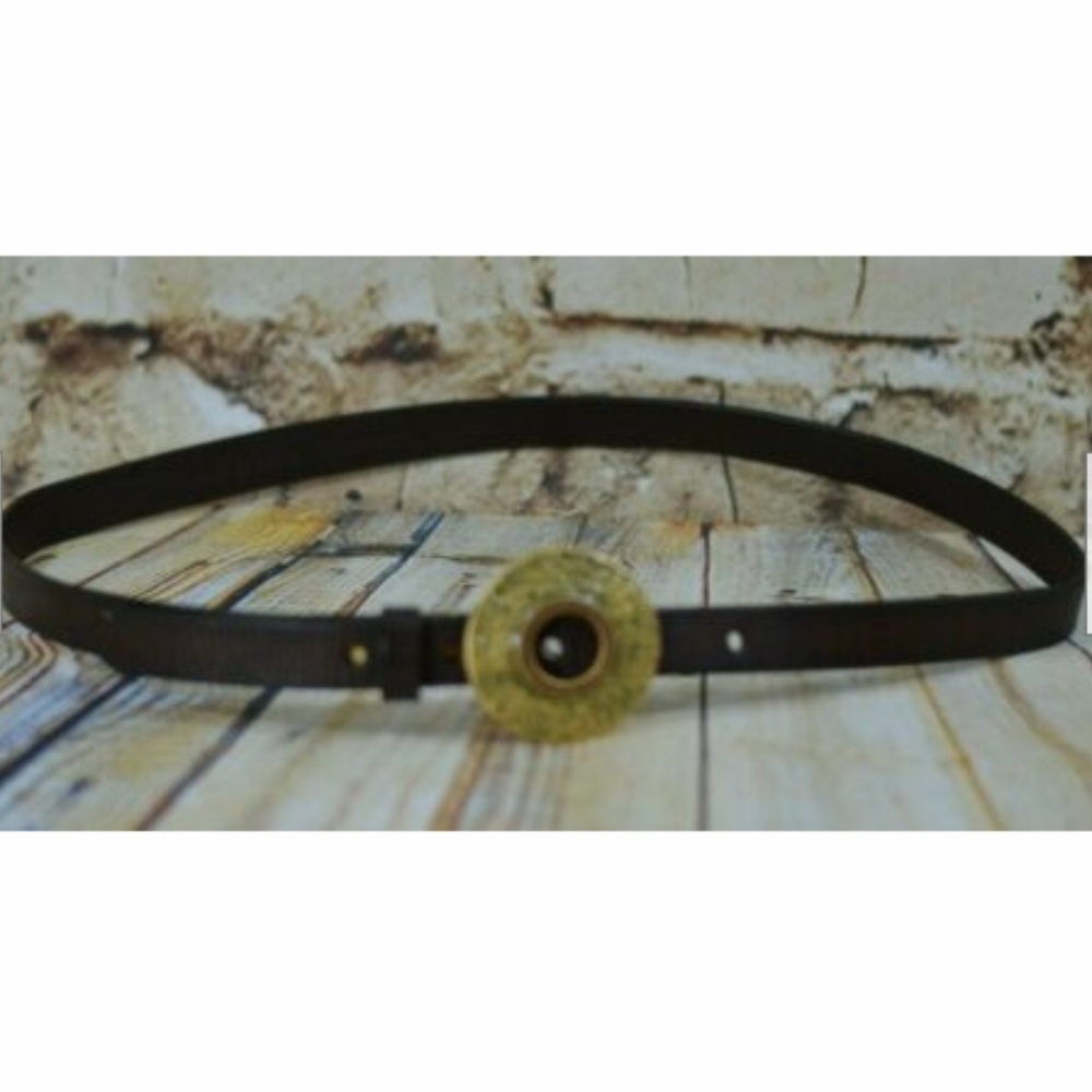 Chico's Belt Hammered Gold Buckle